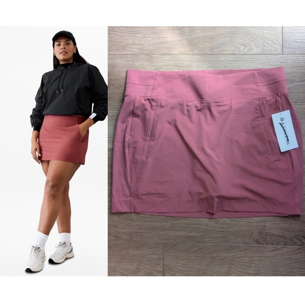 Athleta | Brooklyn Mid Rise 16" Skort In Berry Rose